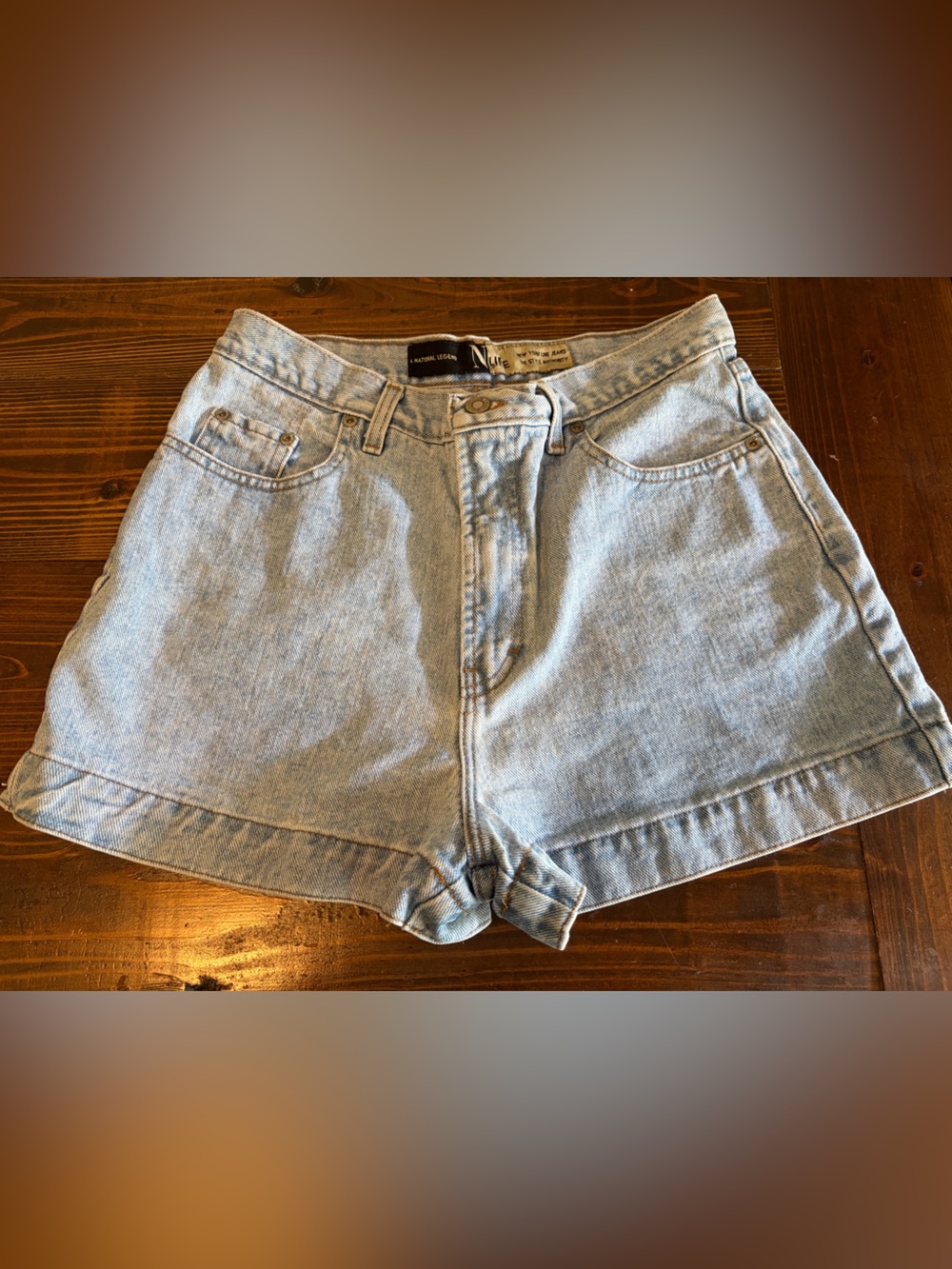 Vintage Light Wash Denim Shorts